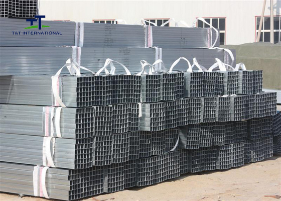 Carports Hot Rolled Galvanized Steel Square Tubing 6M / 12m Cut To Size Customized